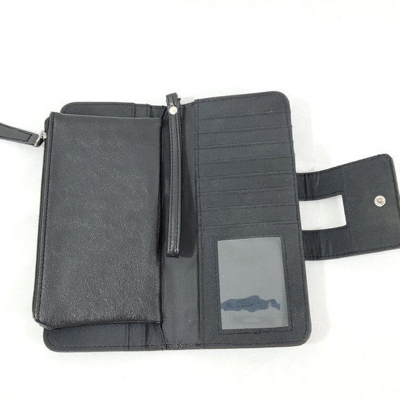 Kenneth Cole Reaction Black Bifold Wristlet Wallet - Picture 4 of 8